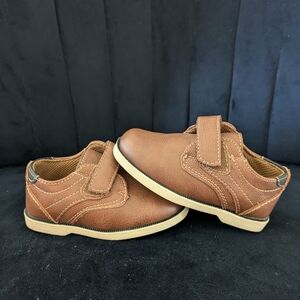 Jumping Beans Brown Dress Shoes with Velcro Strap